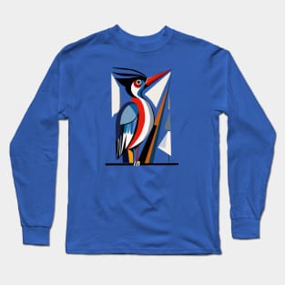 Geometric Woodpecker Long Sleeve T-Shirt